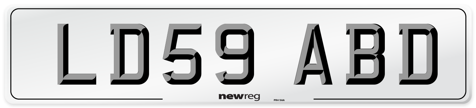 LD59 ABD Number Plate from New Reg